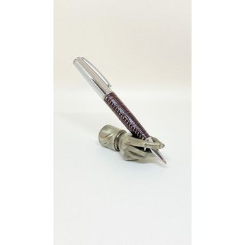 Divitpen DD2078 Silver Brownleather Tükenmez Kalem
