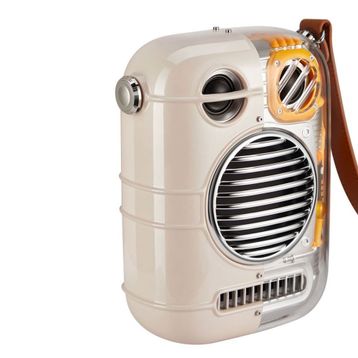 Divoom Spark Pro Çift Karaoke Mikrofonlu Beyaz Bluetooth Hoparlör