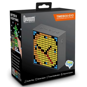 Divoom Timebox Evo Pixel Art Smart Siyah Bluetooth Hoparlör