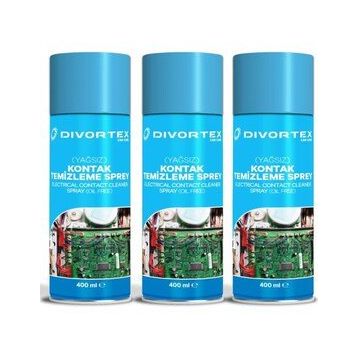 Divortex 3x400 ml Yağsız Kontak Temizleme Spreyi