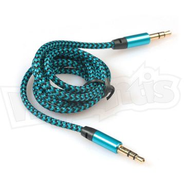 Diwu Aux Stereo 3.5 mm Pembe Data Ses Örgü Kablo