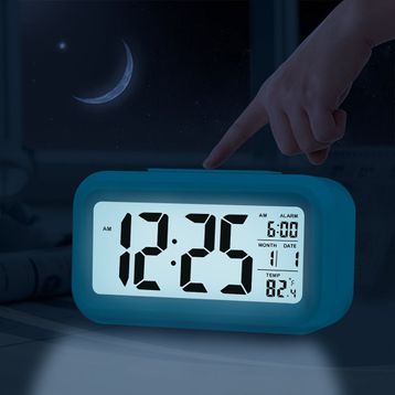 Diwu Optik Masaüstü Saat Takvim Mavi Termometre