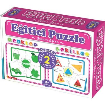 Dıy Toy Renkler Şekiller Çark Puzzle