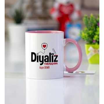 Diyaliz Teknisyeni Pembe Kupa Bardak