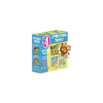 Diytoy Hayvanlar 4'lü Puzzle