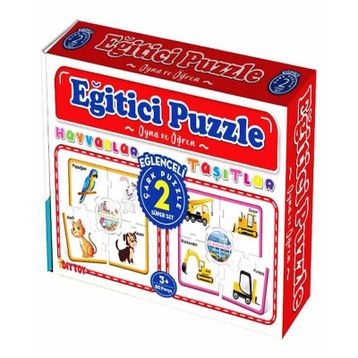 Diytoy Hayvanlar Ve Taşıtlar Eğitici Çark Puzzle