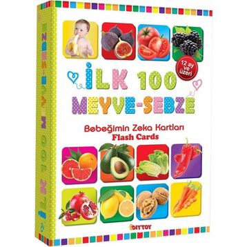 Diytoy İlk 100 Meyve Sebze Bebeğimin Zeka Kartları