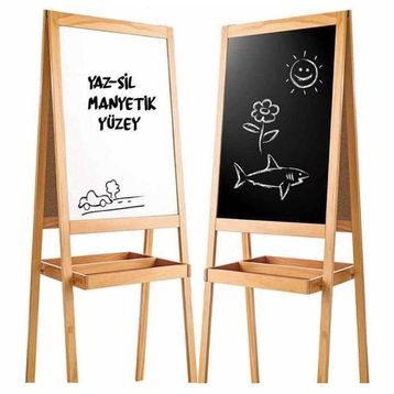 Diytoy Manyetik Çift Taraflı Ahşap Yazı Tahtası
