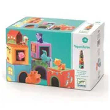 Djeco +1,5 Yaş 12 Parça Topanifarm Küpler
