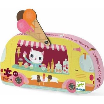 Djeco Dekoratif 16 Parça Ice Cream Truck Puzzle