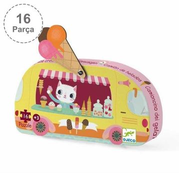 Djeco Dekoratif 16 Parça Ice Cream Truck Puzzle