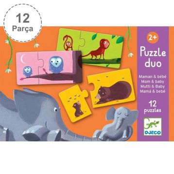 Djeco İkili Duo Mom Baby Puzzle