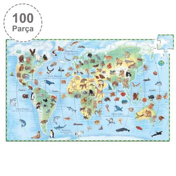 Djeco Klasik 100 Parça World'S Animals Puzzle