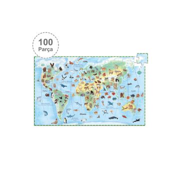 Djeco Klasik 100 Parça World'S Animals Puzzle