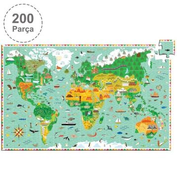 Djeco Klasik 200 Parça Around The World Puzzle