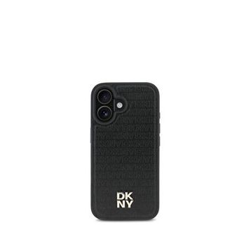 DKNY iPhone 16 Repeat Pattern Magsafe Uyumlu Siyah Telefon Kılıfı