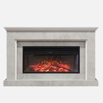 Dlc 1800W Retro Beton Desenli Dekoratif Şömine