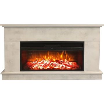 Dlc IF34 1800 W Large Penida Retro Ses Efektli Bluetooth Elektrikli Şömine