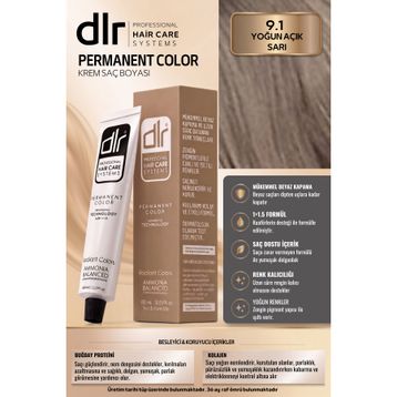 DLR Kalıcı 9.1 Küllü Sarı 60 ml Saç Boyası