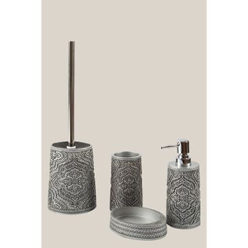 Dnd Lane 4 Parça Gri Banyo Seti