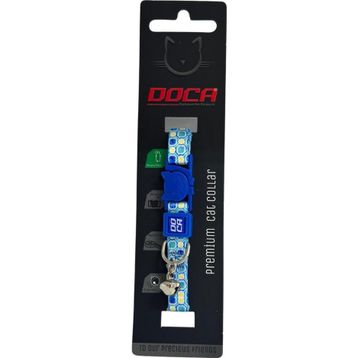 Doca Premium Aqua Desenli 1.2x18-38 cm Kedi Boyun Tasması