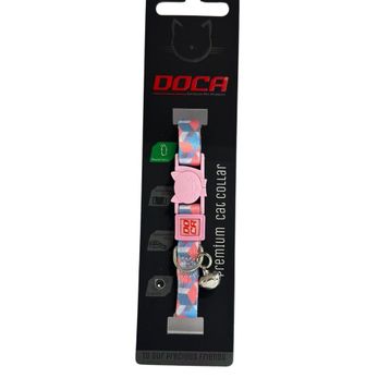 Doca Premium Cube Desenli 1.2x18-3 cm Kedi Boyun Tasması