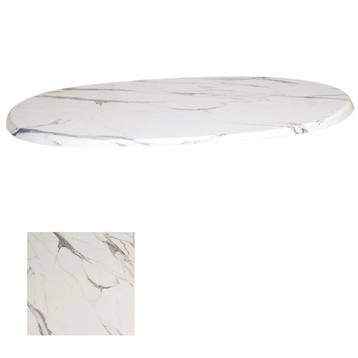 Dockers 94x146 Afyon Marble Werzalit Oval Masa Tablası