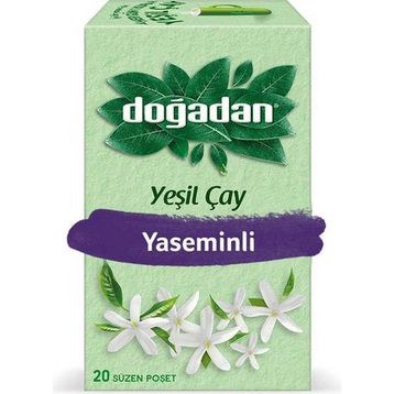 Doğadan 20'li Yumuşak İçimli Yaseminli Yeşil Çay (12 adet)