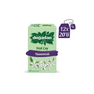 Doğadan 20'li Yumuşak İçimli Yaseminli Yeşil Çay (12 adet)