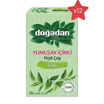 Doğadan 20'li Yumuşak İçimli Yaseminli Yeşil Çay (12 adet)