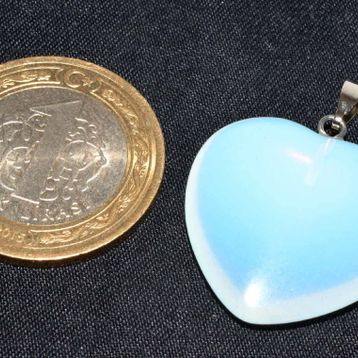 Doğal Kalp Opal 002 Kolye Ucu