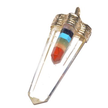 Doğal Kristal Kuvars Çakra 002 Kolye Ucu