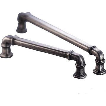 Doğanlar Kapı Kolları 192 mm Gusto Antik Gümüş Mobilya Kulp
