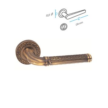 Doğanlar Topkapı Olifka Rozetli Oda Kapı Kolu