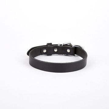 Doggie Deri El Yapımı 1,5x20-26 cm Siyah Köpek Boyun Tasması