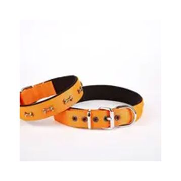 Doggie Polarlı 2x45 cm Turuncu Köpek Tasması