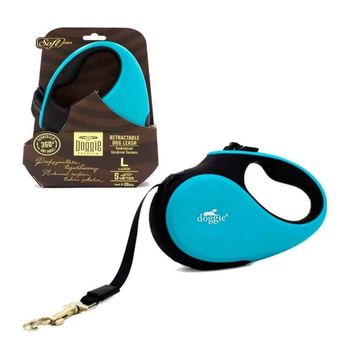 Doggie Soft Seri Large Turkuaz Otomatik Köpek Tasması