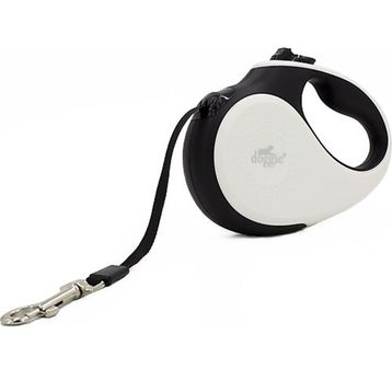 Doggie Soft Seri M White Otomatik Tasması