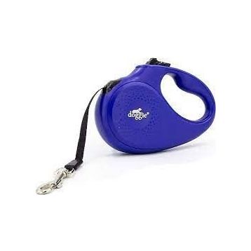 Doggie Soft Seri Royal Mavi 12 kg 5 mt Otomatik Uzatma Tasması