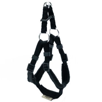 Doggie XXS 1x30-35 cm Siyah Polar Dokumadan El Yapımı Ronin Model Köpek Göğüs Tasması