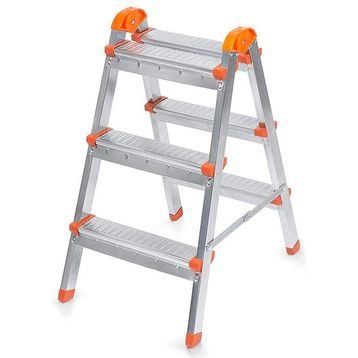 Doğrular Çift Çıkışlı 3 Basamaklı Metal Merdiven