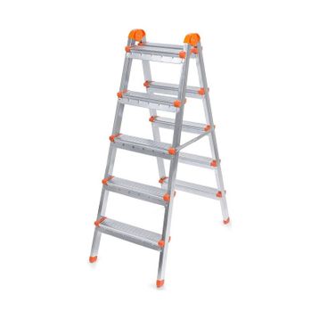 Doğrular Çift Çıkışlı 5 Basamaklı Metal Merdiven