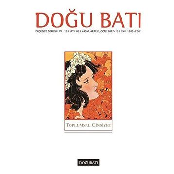 Doğu Batı Düşünce Dergisi Sayı: 63 - Toplumsal Cinsiyet - Kolektif