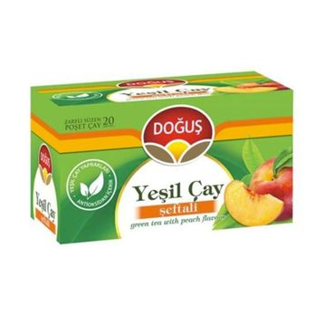 Doğuş 20'li Şeftalili Yeşil Bardak Poşet Çay