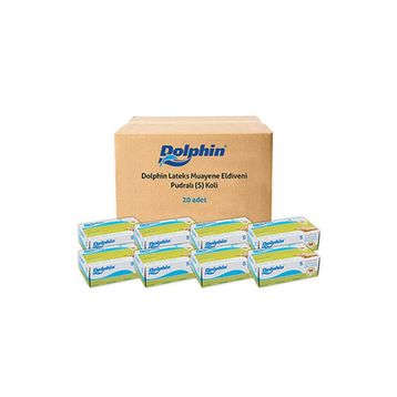 Dolphin 20x100 Adet Pudralı M Beyaz Lateks Eldiven
