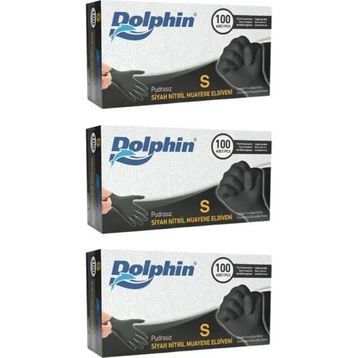 Dolphin 3x100 Adet S Çok Amaçlı Siyah Nitril Eldiven