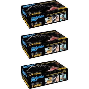 Dolphin 3x100 Adet S Çok Amaçlı Siyah Nitril Eldiven