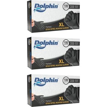 Dolphin 3X100 Adet XL Çok Amaçlı Siyah Nitril Eldiven