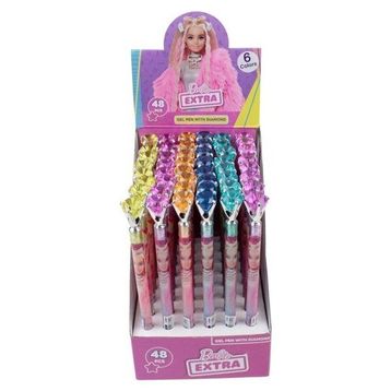 Dolphin B-170 Barbie Taşlı 6 Renk Jel Kalem