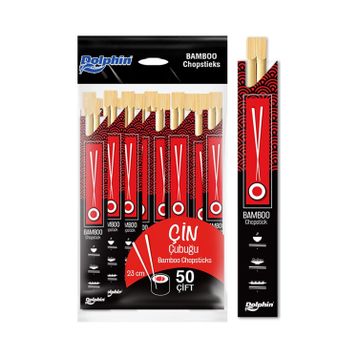 Dolphin Chopsticks 50 Adet Çin Yemek Çubuğu